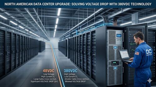 ultimo caso aziendale circa Data Center Nordamericani: Affrontare la Caduta di Tensione nei Cavi a Lunga Distanza tramite la Tecnologia 380VDC