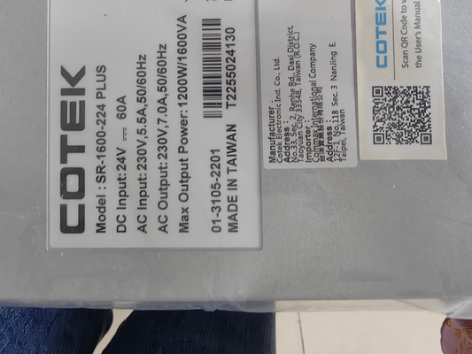 Cotek inverter AC a corrente continua SR 1600-224 Plus 24Vdc in put 230Vac uscita 1600VA Inverter rack