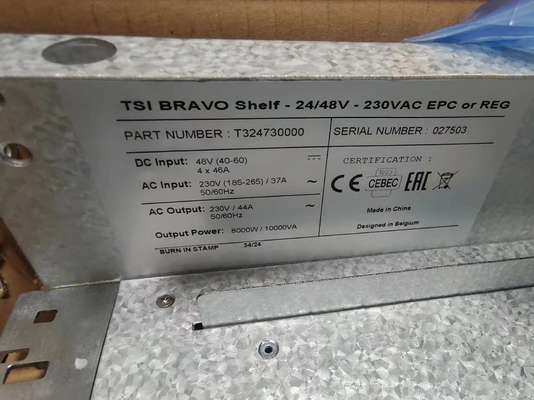STI CE+T di potenza BRAVO 24/48V 230VAC 2U di potenza Mensola per armadio da 19 pollici P/N T324730000
