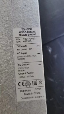 CE+T Bravo Invertitore modulare 2.5 KVA 1.5 KVA 230 Vac STI BRAVO Invertitore CC a CA P/N T321730201