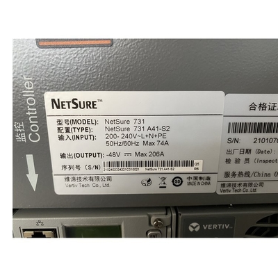 Vertiv 48Vdc Sistema di alimentazione incorporato 19 pollici attrezzature di telecomunicazione Netsure 731A41 200A Switch alimentazione