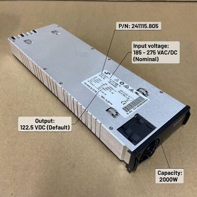 Modulo Raddrizzatore Eltek Flatpack2 110V 2000 HE P/N: 241115.805 Alimentazione CC ad alta efficienza per sottostazioni di servizi pubblici