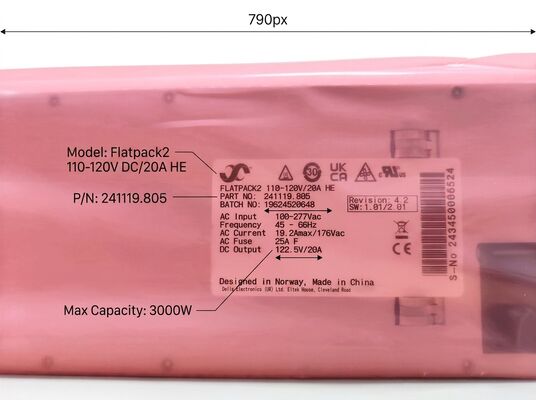 Modulo raddrizzatore ad alta efficienza Eltek Flatpack2 110Vdc 125Vdc 3000W 1U altezza P/N: 241119.805