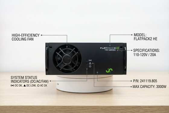 Modulo raddrizzatore ad alta efficienza Eltek Flatpack2 110Vdc 125Vdc 3000W 1U altezza P/N: 241119.805