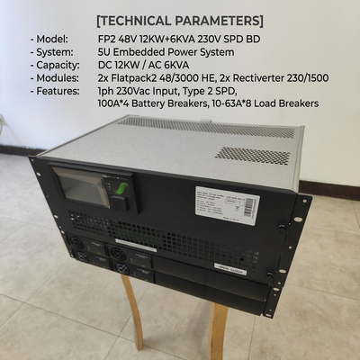 Sistema di alimentazione Eltek Rectiverter 12KW DC 6KVA AC Smartpack2 Touch Control
