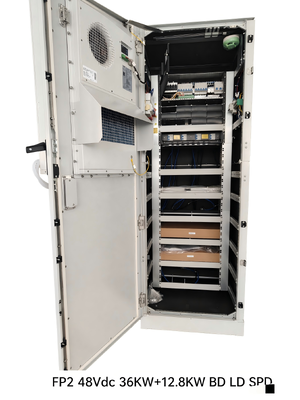 Armadio di potenza ibrido solare da 48 V CC 36+12,8 kW con involucro di tipo 4 e moduli Flatpack2