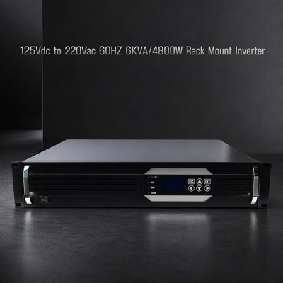 Inverter a onda sinusoidale pura da 6 KVA con montaggio su rack 2U da 19" con UPS per server con ingresso 125 V CC e uscita 220 V CA