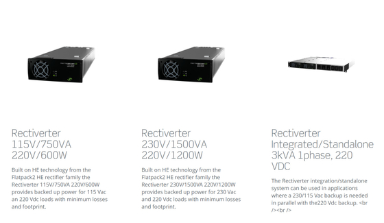En evolutiva 60950-1 della centrale elettrica di Flatpack Eltek Rectiverter 54KVA 220Vdc