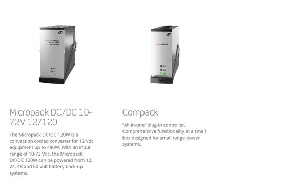 Eltek Micropack System 120W1000W 12V 24V opzioni 48V con controller compatto P/N: 241120.911 P/N: 241120.920 P/N: 241120.901