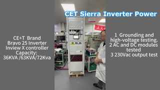 Test di messa a terra del sistema inverter da 36KVA