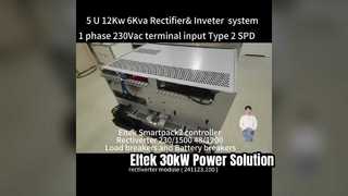 Sistema raddrizzatore AC&DC Eltek 5U Altezza Max 12KW Capacità DC 6KVA Capacità AC
